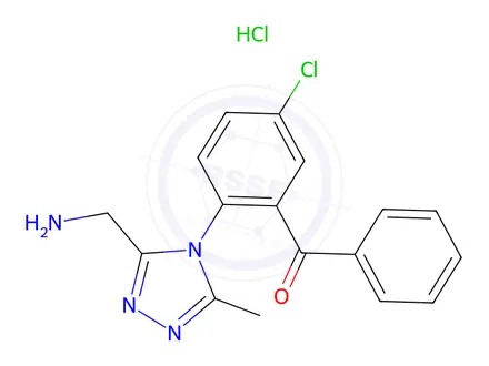 Chemical structure of Alprazolam Aminomethyl Ketone Hydrochloride