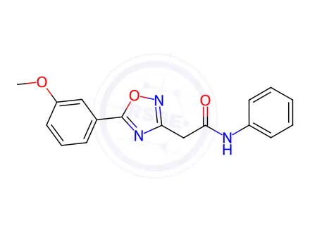 Chemical structure of 2-(5-(3-Methoxyphenyl)-1,2,4-oxadiazol-3-yl)-N-phenylacetamide