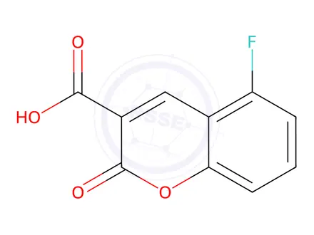 Chemical structure of 5-Fluoro-2-oxo-2H-chromene-3-carboxylic acid