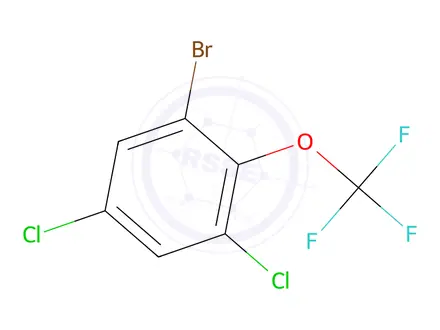Chemical structure of 1-Bromo-3,5-dichloro-2-(trifluoromethoxy)benzene