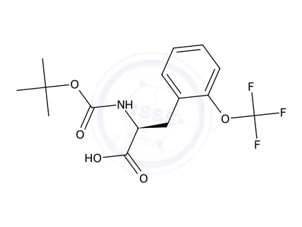 Chemical structure of N-Boc-L-Phe(2-OCF3)-OH
