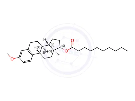 Chemical structure of 3,17-β-Estradiol-3-methylether-17-decanoate