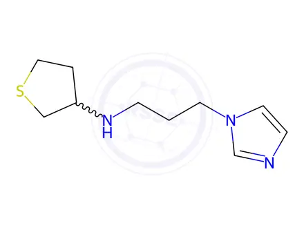 Chemical structure of N-(3-(1H-imidazol-1-yl)propyl)tetrahydrothiophen-3-amine