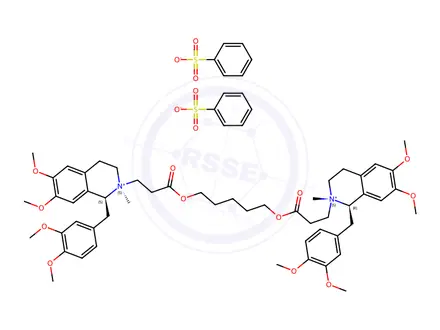 Chemical structure of Atracurium Besilate Impurity 22 (Cisatracurium Besilate EP Impurity V Dibenzenesulfonic Acid)