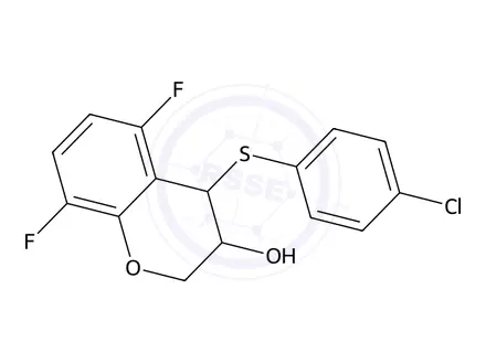 Chemical structure of 4-((4-Chlorophenyl)thio)-5,8-difluorochroman-3-ol