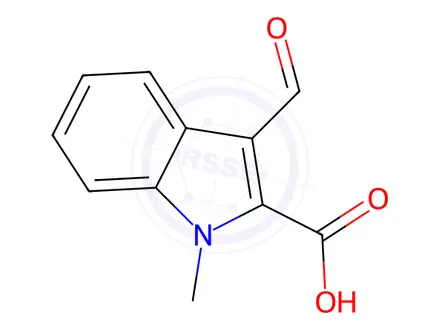 Chemical structure of 3-Formyl-1-methyl-1H-indole-2-carboxylic Acid