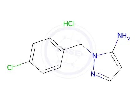 Chemical structure of 1-(4-chlorobenzyl)-1H-pyrazol-5-amine,HCl