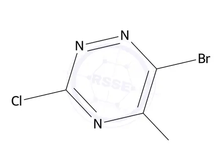 Chemical structure of 6-bromo-3,5-dichloro-1,2,4-triazine