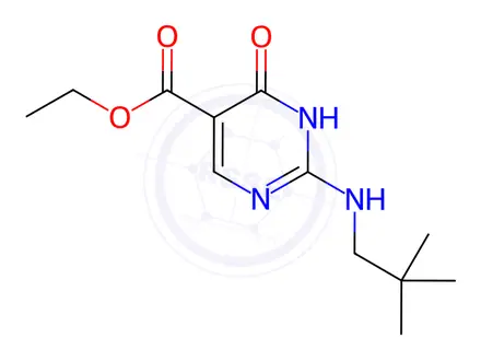Chemical structure of Ethyl 4-hydroxy-2-(neopentylamino)pyrimidine-5-carboxylate