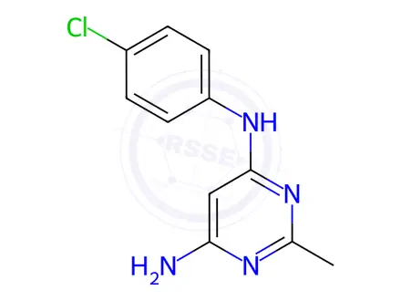 Chemical structure of n4-(4-Chlorophenyl)-2-methylpyrimidine-4,6-diamine