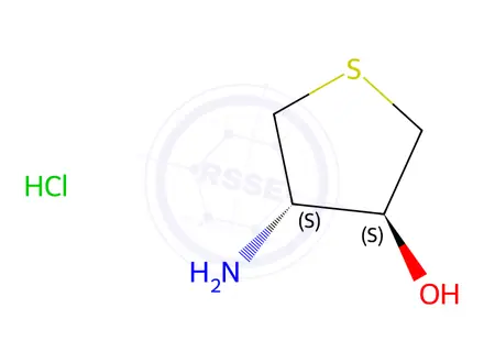 Chemical structure of (3S,4S)-4-aminotetrahydrothiophen-3-ol hydrochloride