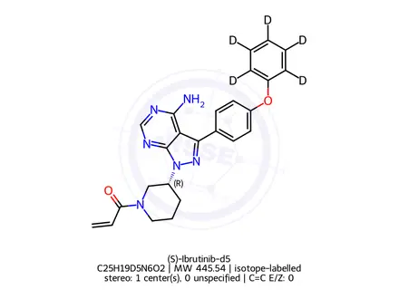 Chemical structure of Ibrutinib-d5