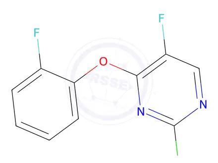Chemical structure of 2-Chloro-5-fluoro-4-(2-fluorophenoxy)pyrimidine