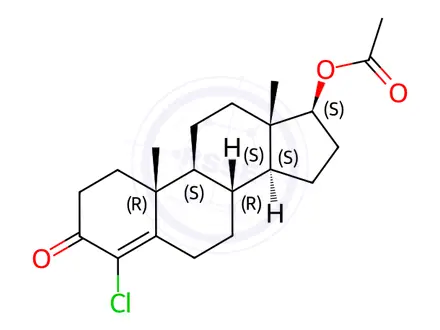 Chemical structure of Clostebol Acetate