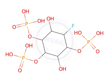 Chemical structure of 2-deoxy-2-fluoroinositol 1,4,5-trisphosphate