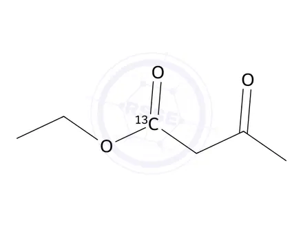 Chemical structure of Ethyl acetoacetate-1-¹³C
