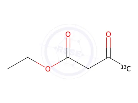 Chemical structure of Ethyl acetoacetate-4-¹³C