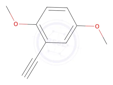 Chemical structure of Benzene, 2-ethynyl-1,4-diMethoxy-