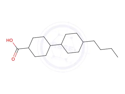 Chemical structure of Trans-4-(Trans-4-Butylcyclohexyl)Cyclohexanecarboxylic Acid