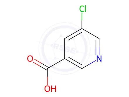 Chemical structure of 5-Chloronicotinic Acid