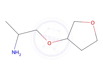 Chemical structure of 3-(2-aminopropoxy)oxolane