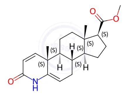 Chemical structure of 3-Oxo-4-aza-5a-androst-1,5-diene-17β-carboxylic Acid Methyl Ester