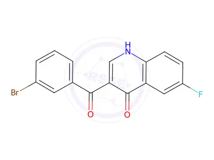 Chemical structure of 3-(3-Bromobenzoyl)-6-fluoroquinolin-4(1H)-one