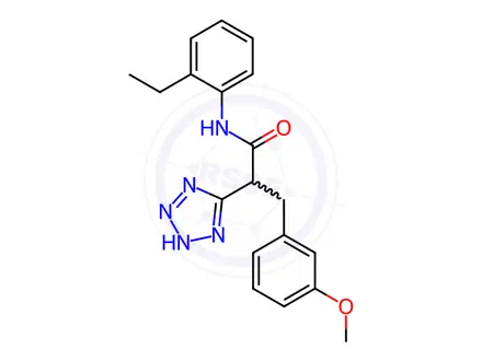 Chemical structure of N-(2-Ethylphenyl)-3-(3-methoxyphenyl)-2-(2H-1,2,3,4-tetrazol-5-yl)propanamide