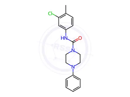 Chemical structure of n-(3-Chloro-4-methylphenyl)-4-phenylpiperazine-1-carboxamide