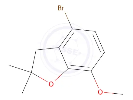 Chemical structure of 4-Bromo-7-methoxy-2,2-dimethyl-2,3-dihydro-1-benzofuran