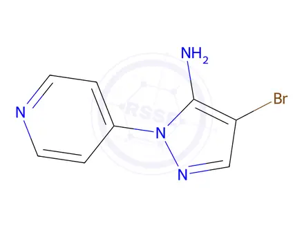 Chemical structure of 4-Bromo-1-(pyridin-4-yl)-1H-pyrazol-5-amine