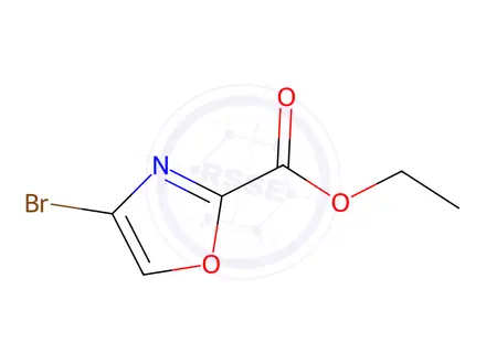 Chemical structure of 2-Oxazolecarboxylic acid, 4-bromo-, ethyl ester