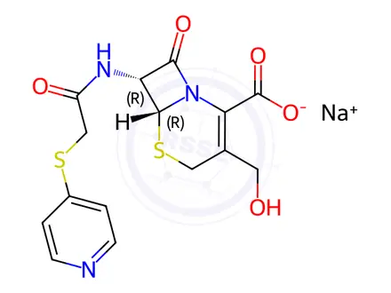 Chemical structure of Cefapirin Impurity 1 (Cefapirin EP Impurity B Sodium Salt) (Sodium Desacetyl Cephapirin)