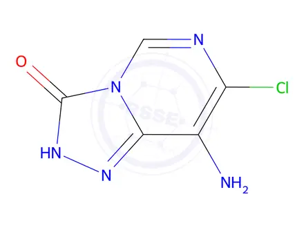 Chemical structure of 8-amino-7-chloro-[1,2,4]triazolo[4,3-c]pyrimidin-3-ol