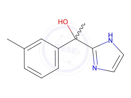 Chemical structure of 1-(1H-imidazol-2-yl)-1-(3-methylphenyl)ethan-1-ol