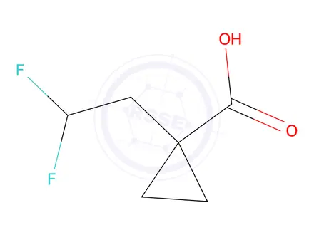 Chemical structure of 1-(2,2-difluoroethyl)cyclopropane-1-carboxylic acid