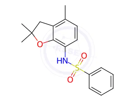 Chemical structure of N-(2,2,4-Trimethyl-2,3-dihydro-1-benzofuran-7-yl)benzenesulfonamide