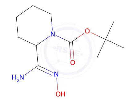 Chemical structure of tert-Butyl 2-(N-Hydroxycarbamimidoyl)piperidine-1-carboxylate