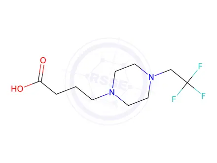 Chemical structure of 4-(4-(2,2,2-Trifluoroethyl)piperazin-1-yl)butanoic acid