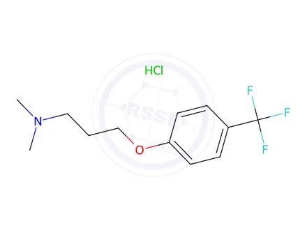 Chemical structure of N,N-Dimethyl-3-(4-(trifluoromethyl)phenoxy)propan-1-amine Hydrochloride