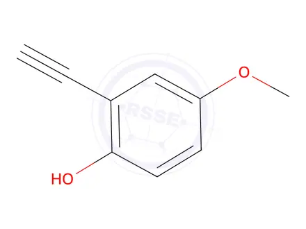 Chemical structure of 2-Ethynyl-4-methoxyphenol