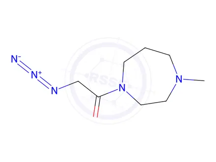 Chemical structure of 2-azido-1-(4-methyl-1,4-diazepan-1-yl)ethan-1-one