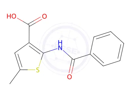 Chemical structure of 2-Benzamido-5-methylthiophene-3-carboxylic acid