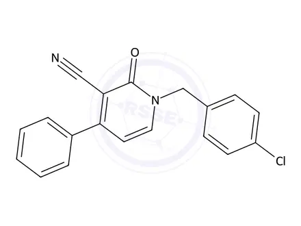 Chemical structure of 1-(4-Chlorobenzyl)-2-oxo-4-phenyl-1,2-dihydropyridine-3-carbonitrile