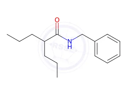 Chemical structure of N-benzyl-2-propylpentanamide