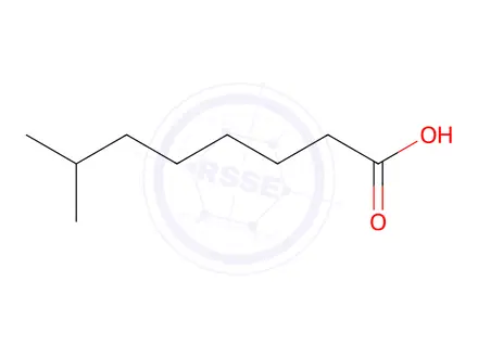 Chemical structure of Isopelargonic Acid