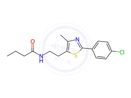 Chemical structure of N-(2-(2-(4-Chlorophenyl)-4-methylthiazol-5-yl)ethyl)butyramide