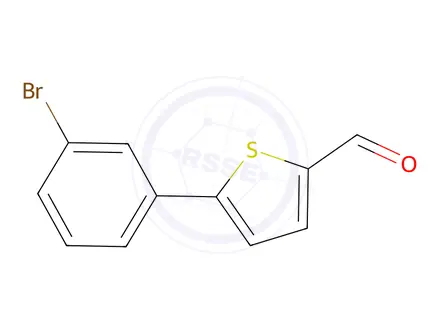 Chemical structure of 5-(3-Bromophenyl)thiophene-2-carbaldehyde