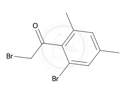 Chemical structure of 2-Bromo-1-(2-bromo-4,6-dimethylphenyl)ethan-1-one