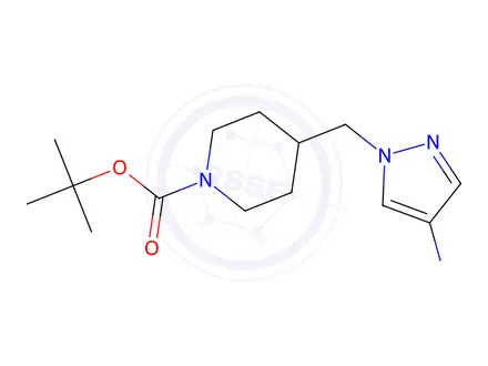 Chemical structure of tert-Butyl 4-((4-amino-1H-pyrazol-1-yl)methyl)piperidine-1-carboxylate